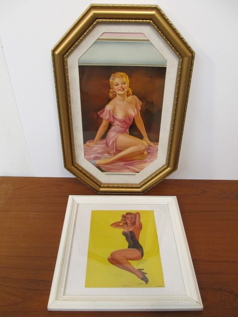 lot 213 image: Pair of Orig Vintage Pinup Prints