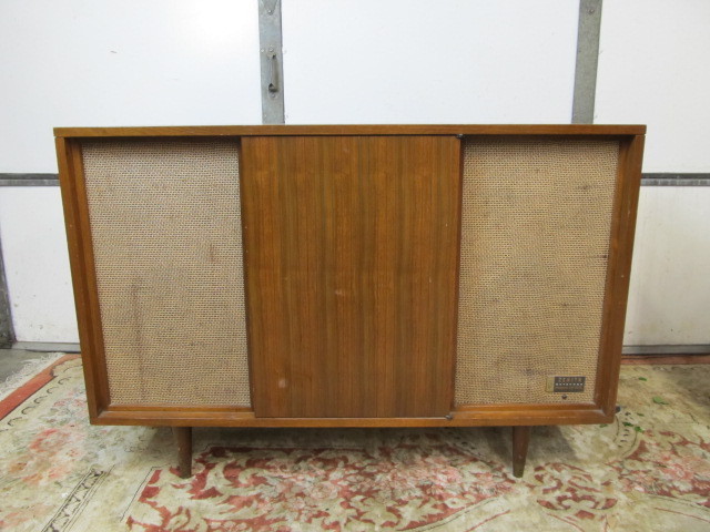 Vintage Mid Century 1959 Zenith Hi Fi Stereo Turntable Cabinet