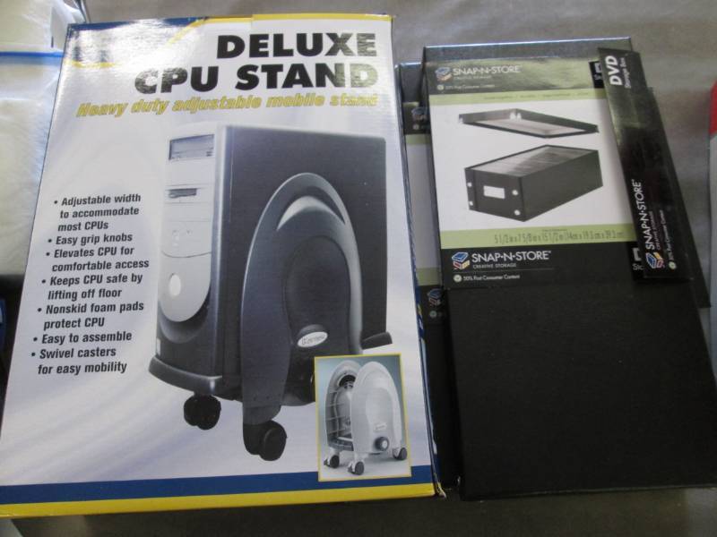 lot 29 image: 3 - DVD Snap Storage Boxes, CPU Sta...