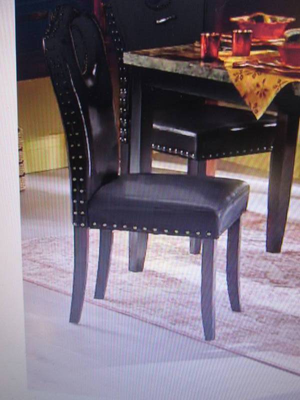 lot 36 image: Nailhead Dining Chair open box Reta...
