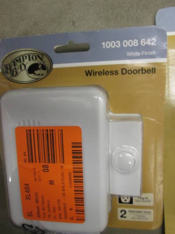 lot 94 image: Lot of 3 Wireless Doorbells open bo...
