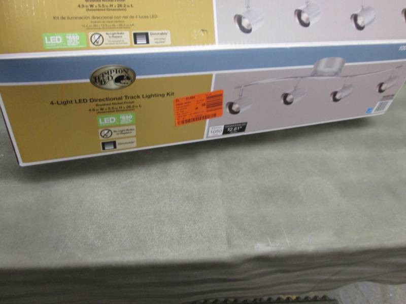 lot 45 image: Hampton Bay 4-Light Brushed Nickel ...