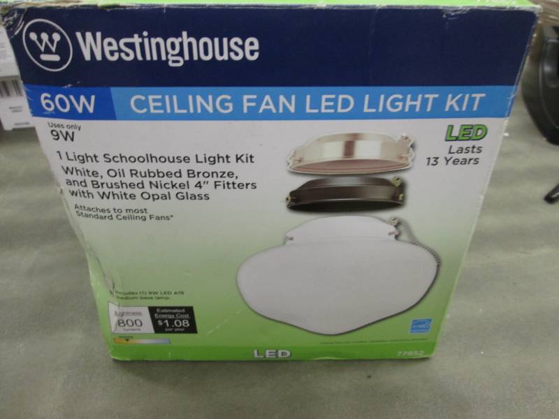 lot 75 image: Westinghouse 1-Light LED Schoolhous...