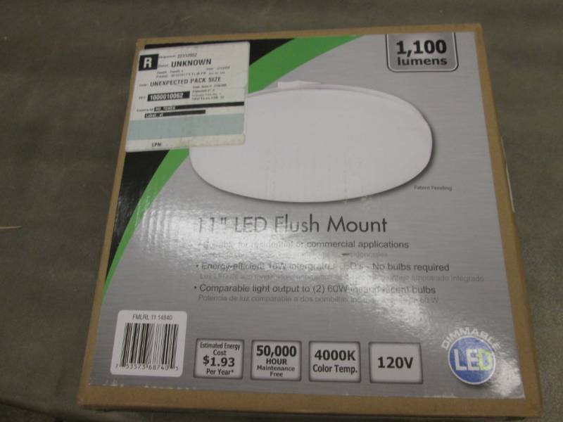 lot 104 image: 11 inch LED Flush Mount Round open ...
