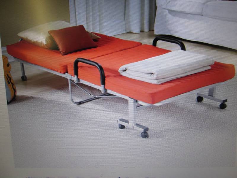 lot 128 image: Folding bed in red