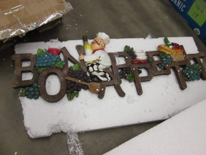 lot 129 image: Bon Appetite Plaque - needs repair...