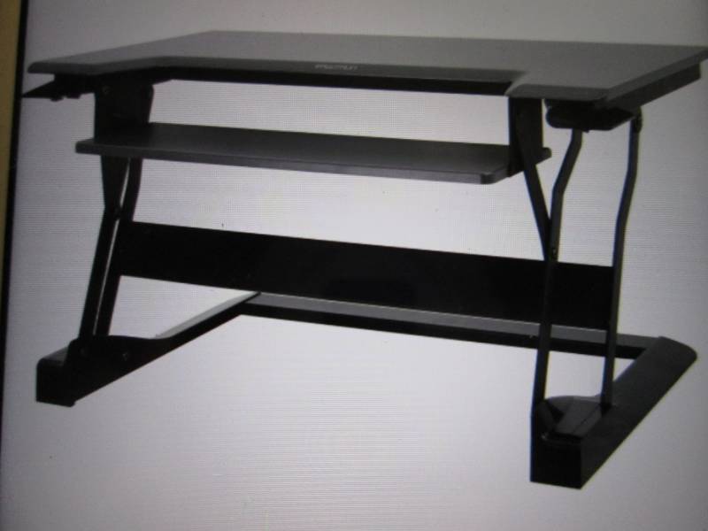 lot 188 image: Ergotron WorkFit Sit Stand Desktop ...
