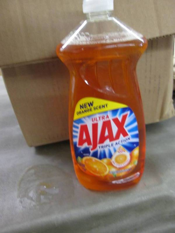 lot 217 image: 6- 28 oz Ajax Triple Action Dish So...