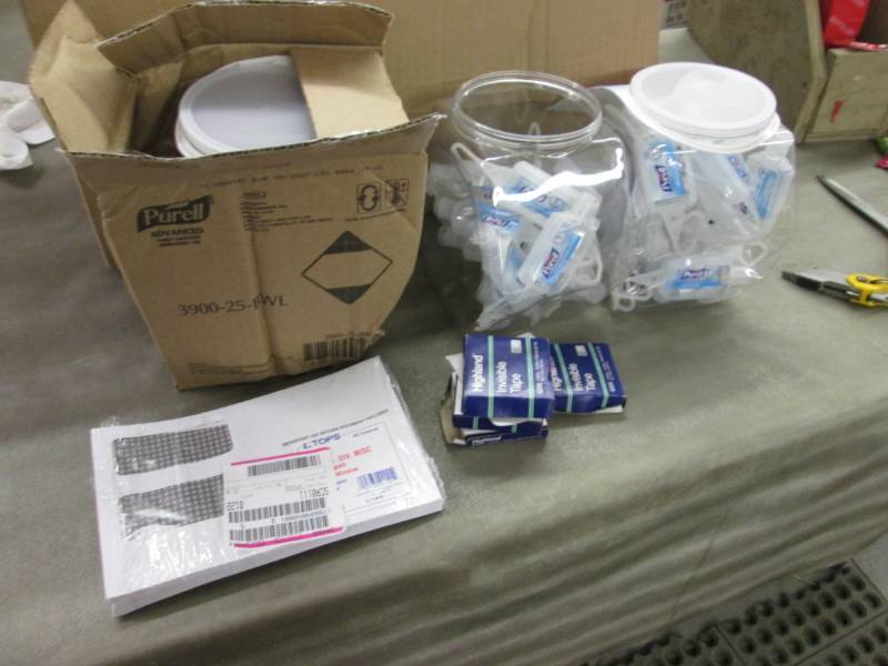 lot 241 image: 3 Purell Clip Pack Size, Tape, Tax ...