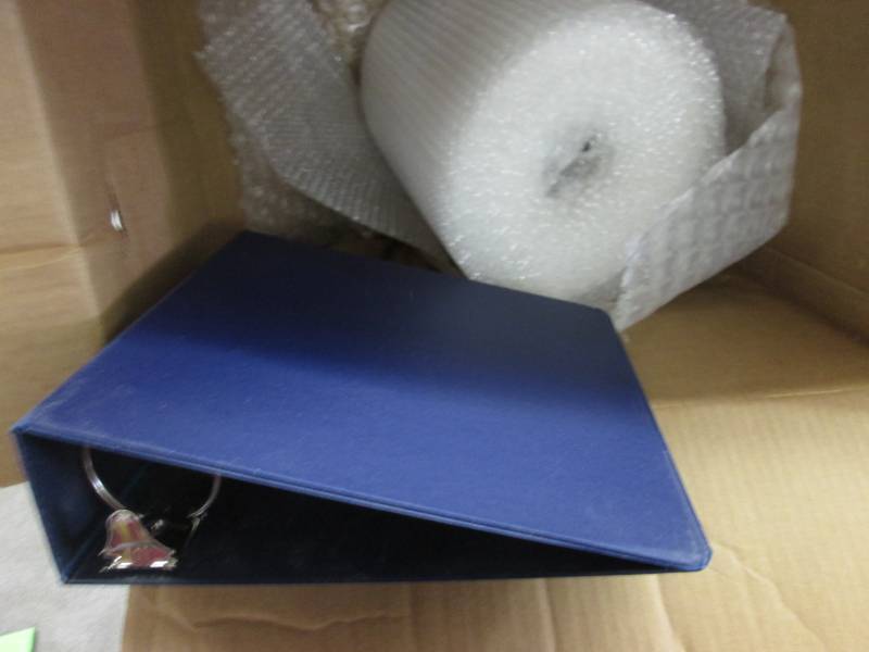 lot 267 image: Bubble wrap, Large Binder...