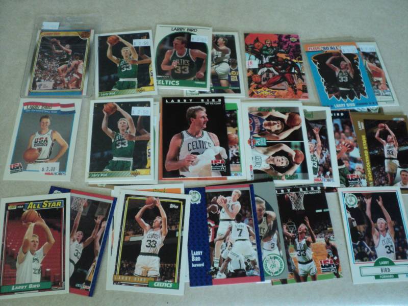 lot 15 image: 35 Larry Bird Cards...