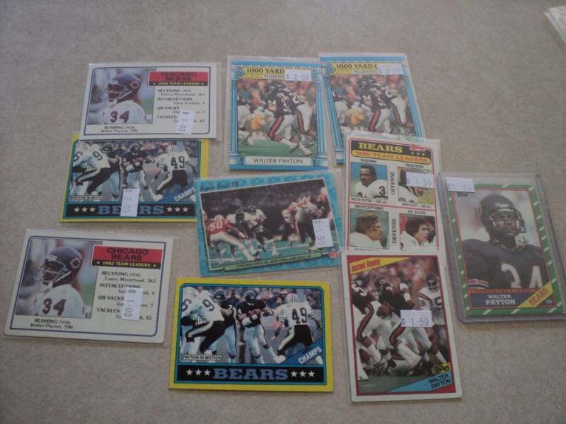lot 25 image: Walter Payton Cards...