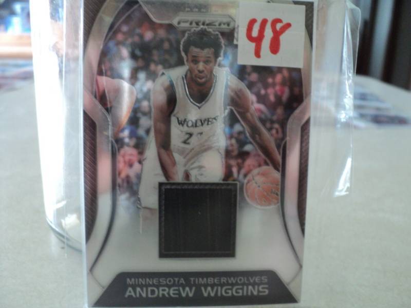 lot 48 image: 2017-18 Prizm Andrew Wiggins Jersey...