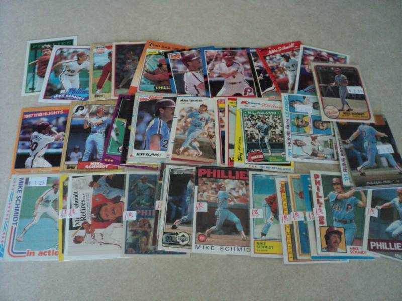 lot 54 image: 40 Mike Schmidt Cards...