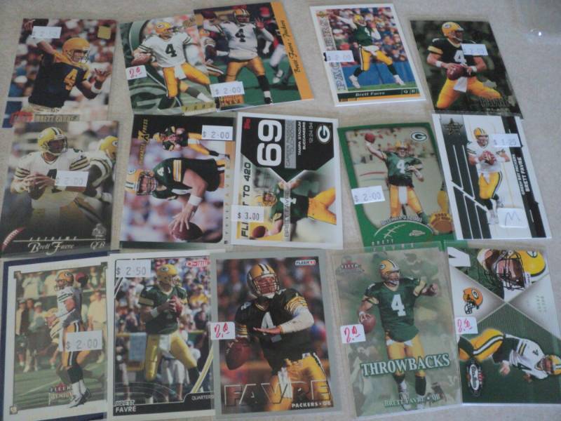 lot 59 image: Brett Favre Cards...
