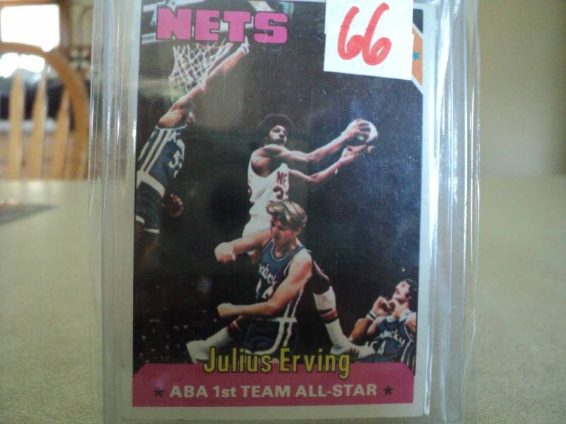 lot 66 image: 1975-76 Topps Julius Erving Cards...