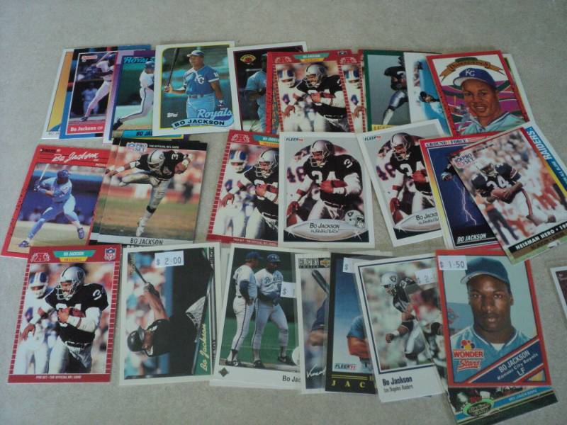 lot 74 image: 40 Bo Jackson Cards...