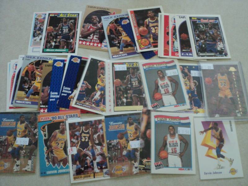 lot 100 image: 35 Magic Johnson Cards...
