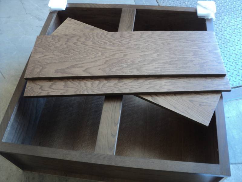 lot 156 image: 1 - 36 square top with shelves  c...