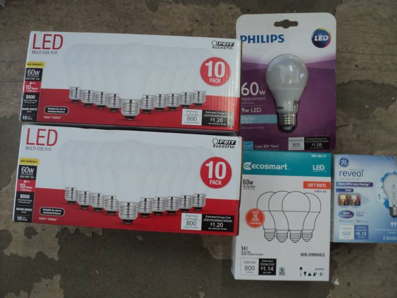 lot 169 image: 2 - 10 Packs LED Light Bulbs, 4 pac...
