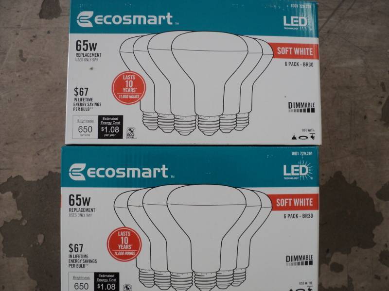 lot 171 image: 2 Boxes of Ecosmart 6 packs Soft Wh...