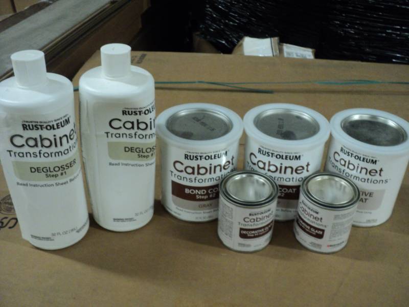 lot 211 image: Rust-Oleum Gray Cabinet Transformat...