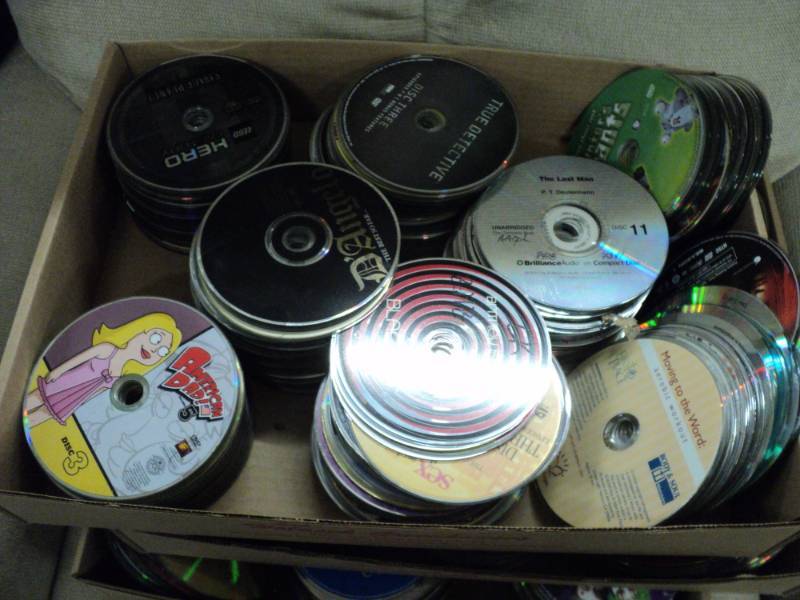 lot 228 image: Lot of 250 or so CDs, DVDs, and rec...