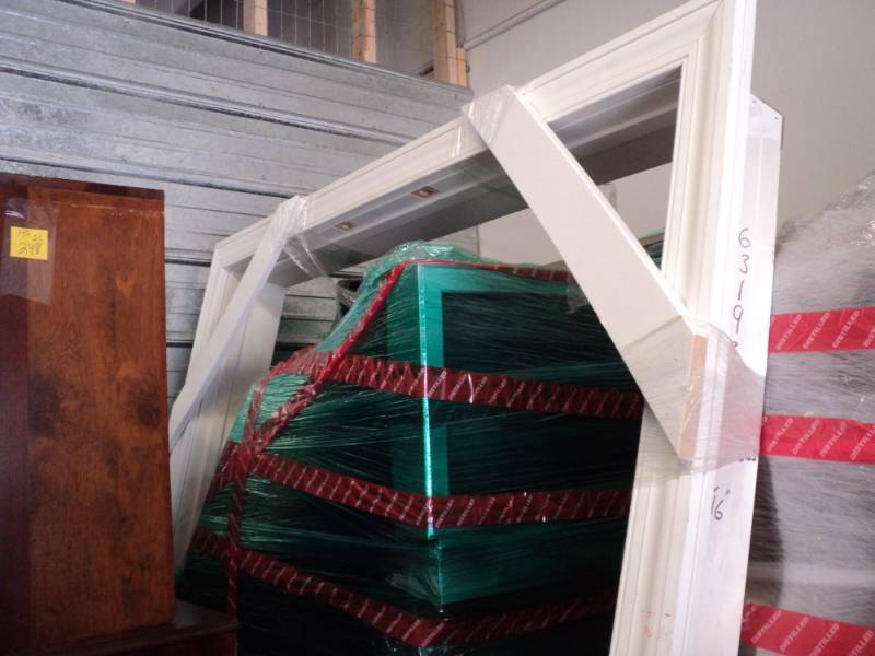 lot 249 image: White Primed Wood Door Frame 66 x ...