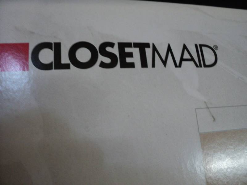lot 280 image: Closet Maid White Hanger Shelf, 7 ...
