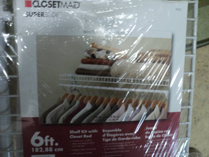 lot 286 image: Closet maid Super Slide 6 ft Shelf ...