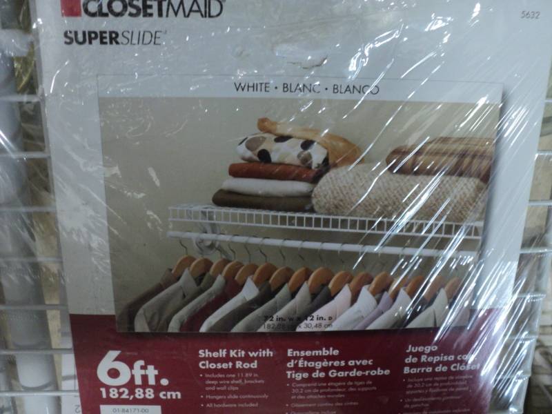 lot 287 image: Closet maid Super Slide 6 ft Shelf ...