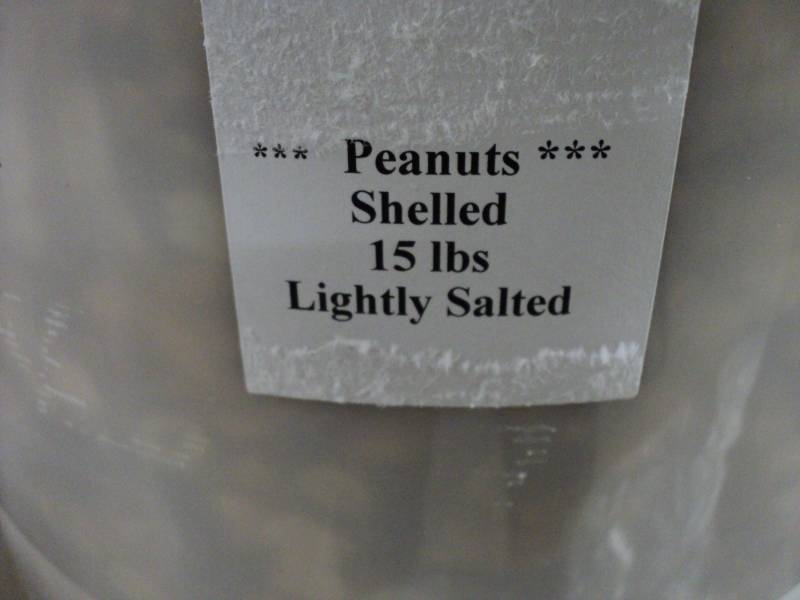lot 305 image: 15 lb. Pail of Lighted Salted Shell...