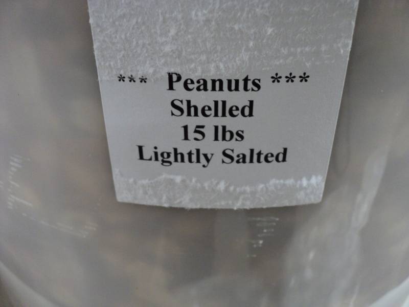 lot 307 image: 15 lb. Pail of Lighted Salted Shell...