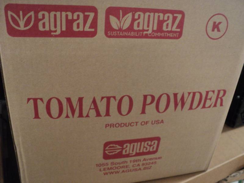 lot 318 image: 1 - 55lb Box of Agraz Tomato Powder...
