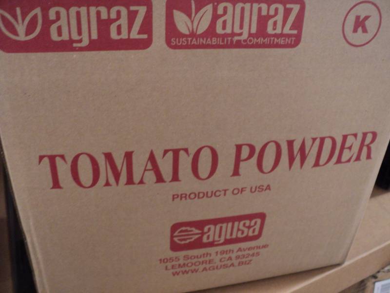 lot 321 image: 1 - 55lb Box of Agraz Tomato Powder...