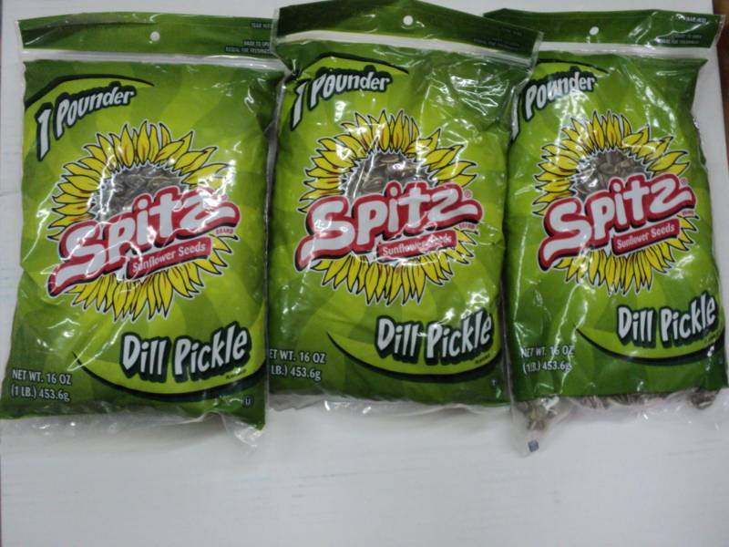lot 328 image: 3 - 16 oz Dill Pickle Spitz Sunflow...