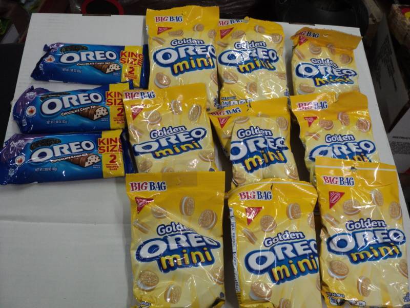 lot 340 image: 9 Bags Golden Oreo Minis and 3 Oreo...