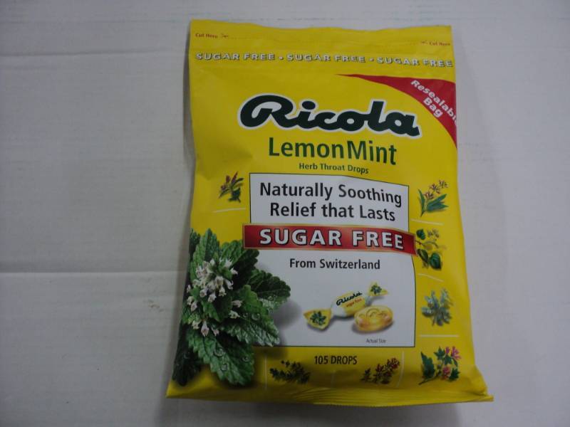 lot 378 image: Ricola Lemon Mint Herb Throat Drops...