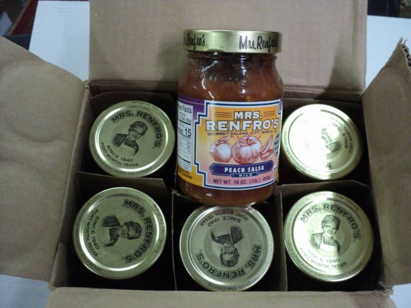 lot 382 image: Case of 6 Jars Mrs. Renfros Peach ...