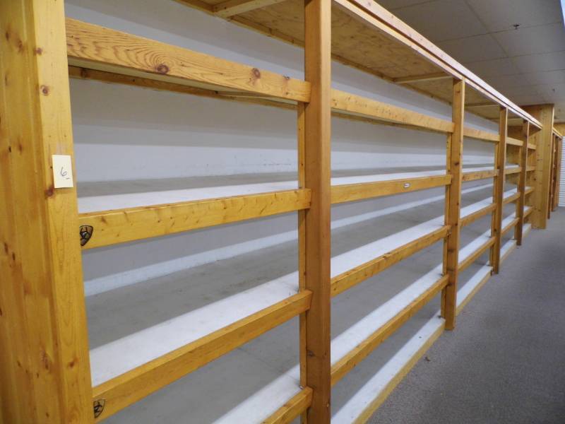 lot 6 image: Wooden Shelving