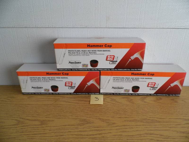 Lot of 3 Grip Rite Hammer Caps
