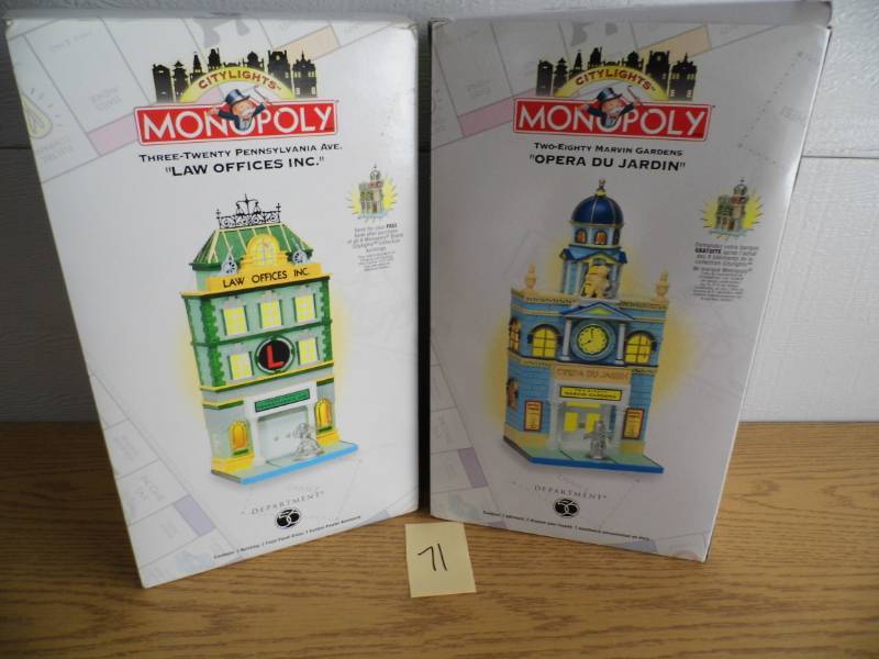 Lot of 2 Dept 56 Monopoly Houses