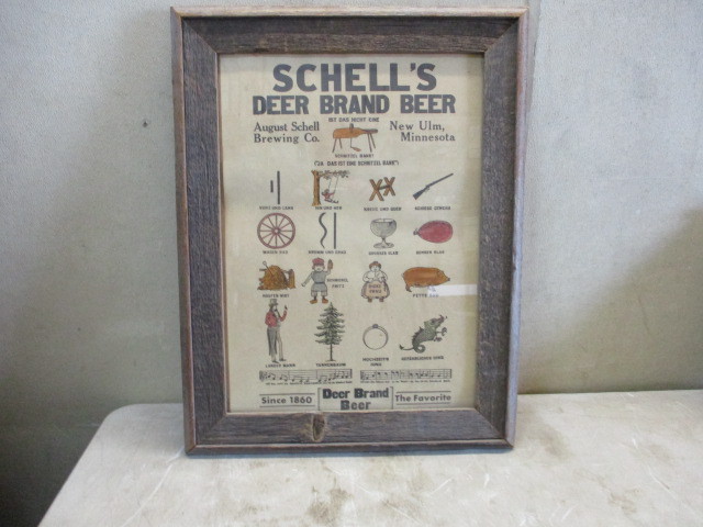 Framed Schells Beer Ad