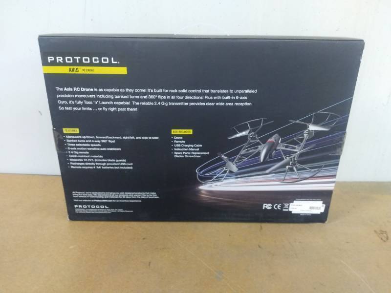 lot 12 image: Protocol Axis Drone Black Crash Resistant NEW
