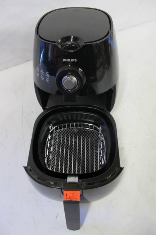 lot 21 image: Philips HD922623 Viva Airfryer 1.8lb2.75qt Black Fryer with Double Layer Rack