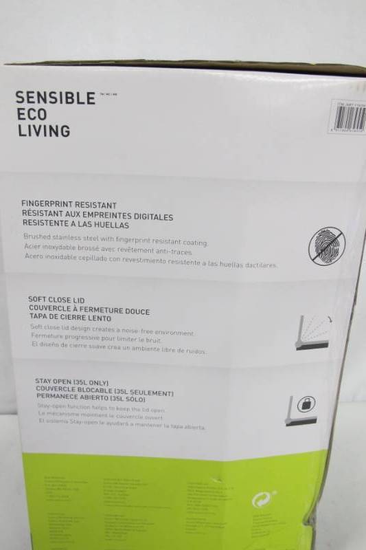 lot 4 image: Sensible Eco-Living Stainless Steel Trash Can 2 Pack with Foot Pedals (9.24  1.45 Gallon)
