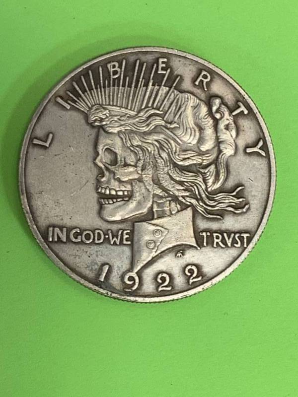 lot 17 image: 1922 Zombie Hobo Peace Dollar