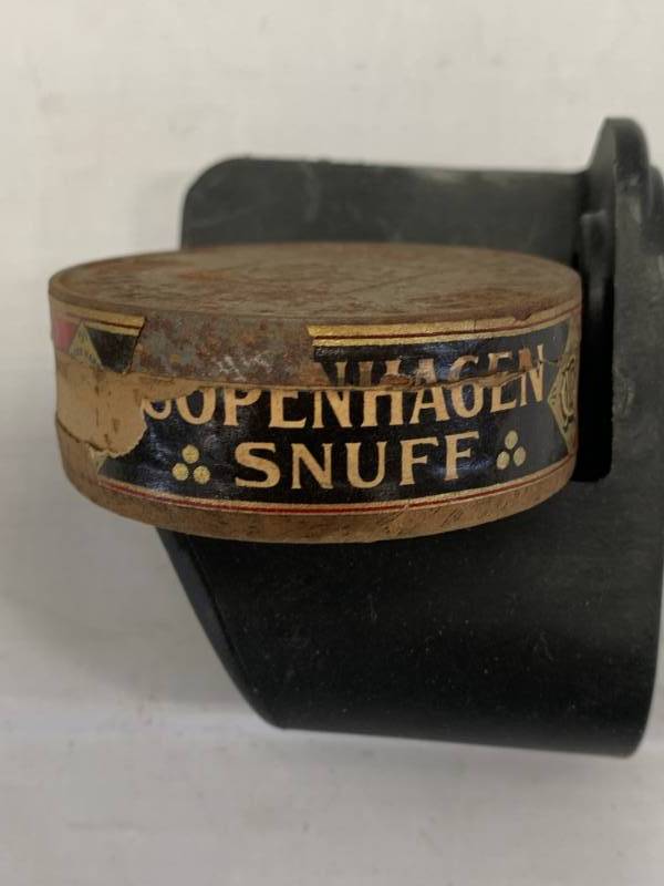 lot 21 image: Early 1900s Copenhagen Snuff Container with Tax Stamp