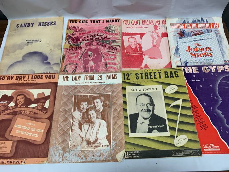 lot 48 image: Lot of 12 Vintage Musical Programs