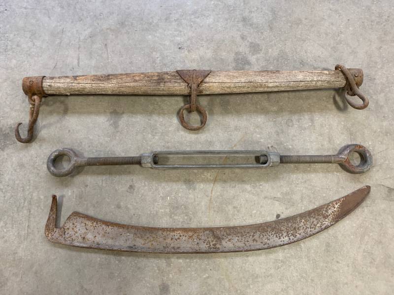 lot 58 image: Turnbuckle, Scythe Blade, Vintage Yoke